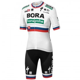 Set Fietsshirt + Korte Koersbroek 2020 BORA-hansgrohe Slowaaks kampioenschap N001